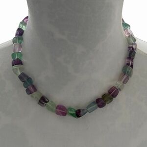 Artisan Fluorite Necklace | Handcrafted Gemstone | Statement Crystal Jewelry